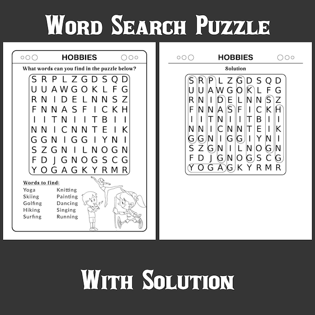 Plik wektorowy dwa kawałki układanki, które mówią słowo szukaj puzzle z rozwiązaniem.