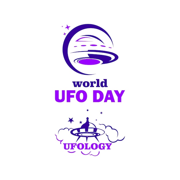 Plik wektorowy dwa nowoczesne szablony projektu logo ufo