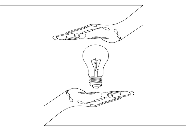 Dwie Ręce Pokazujące żarówkę Jako Symbol Znalezienia Nowej Opcji Lub Rozwiązania