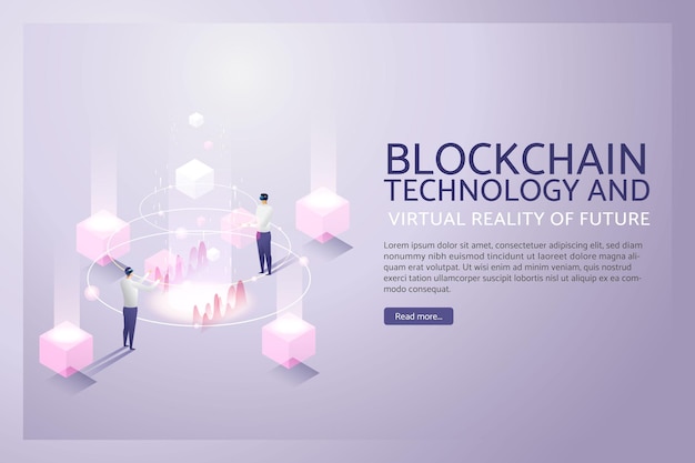 Dwóch Użytkowników Gra Na Stojąco Metaverse I Blockchain Technology