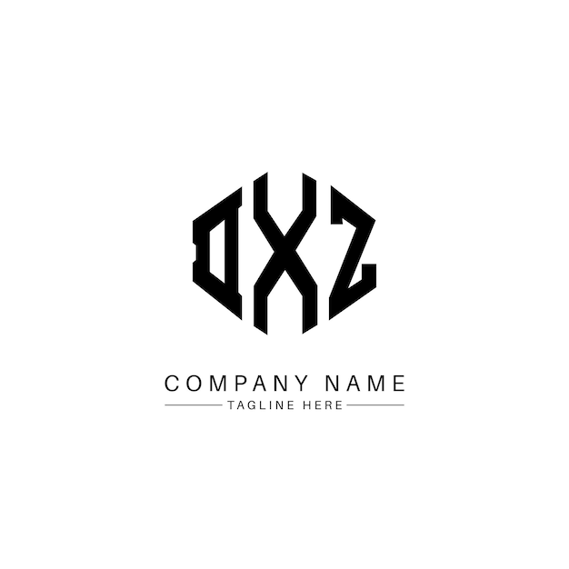 Dxz Letter Logo Design With Polygon Shape Dxz Polygon And Cube Shape Logo Design Dxz Hexagon Vector Logo Template Białe I Czarne Kolory Dxz Monogram Logo Biznesowe I Nieruchomości