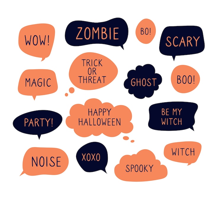 Wektor dymki halloween