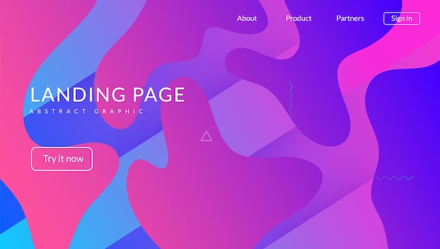 Dynamiczna ulotka 3d Landing Page Spectrum Background Vibrant Paper