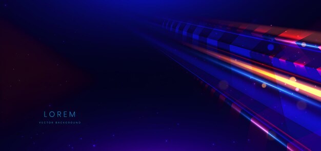 Dynamiczne niebieskie futurystyczne abstrakcyjne tło