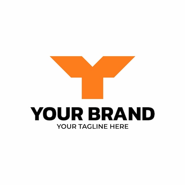 Dynamiczne Pomarańczowe Logo Y Lub T