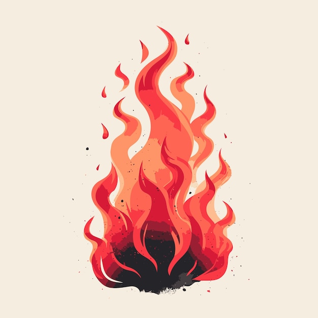 Dynamiczne Projekty Płomieni Nowoczesne Ilustracje Ognia Do Koszulek I Naklejek Oraz Grafiki