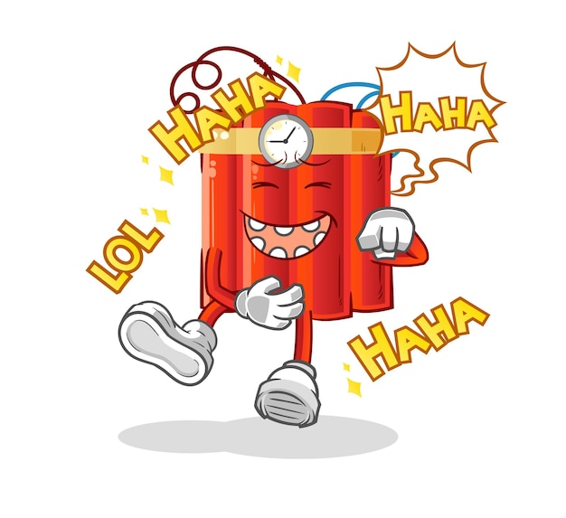 Dynamit Laugh Out Loud charakter kreskówka maskotka wektor