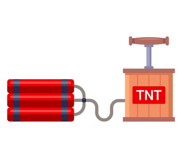 Dynamit Z Detonatorem Do Operacji Wybuchowych.