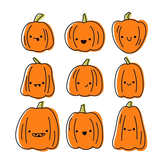 Dynia Halloween na białym tle na białym tle linart