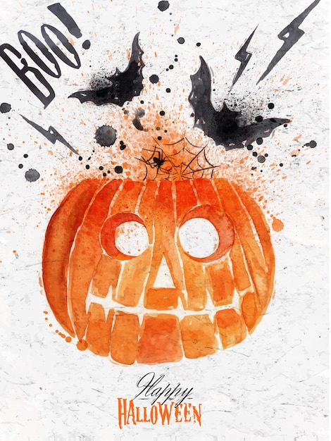 Plik wektorowy dyniowy halloween plakat