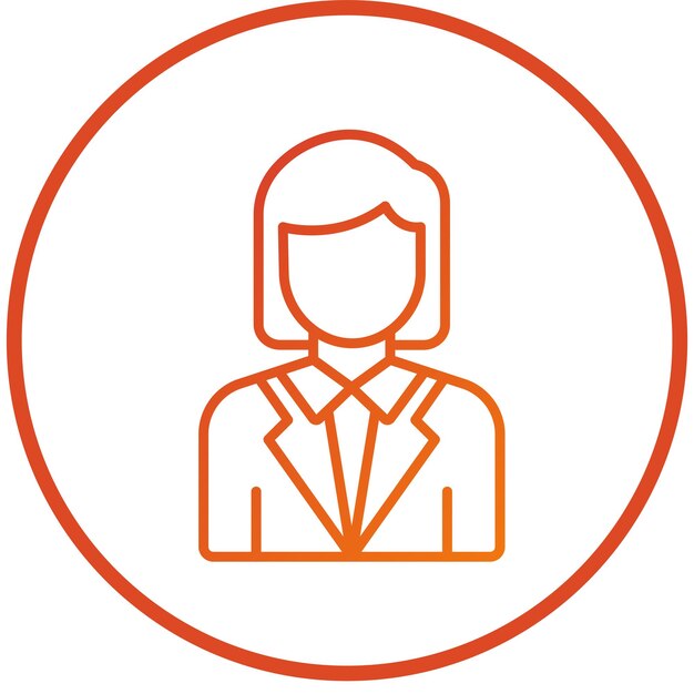 Dyrektor projektowania wektorowego Styl ikony kobiecej