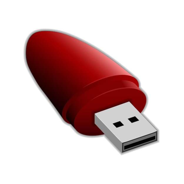 Plik wektorowy dysk flash usb pobierz lub zapisz ikonę komponent komputera osobistego