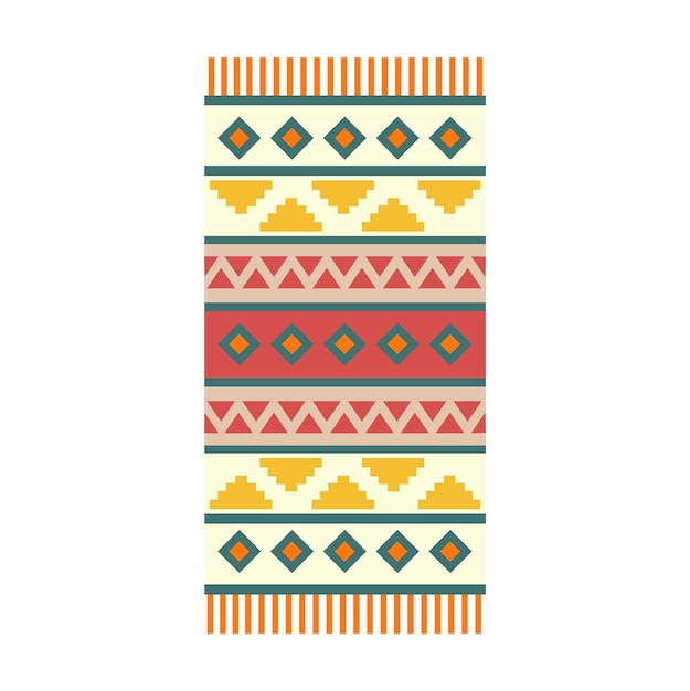 Plik wektorowy dywan mały dywan z etnicznymi wzorami w stylu boho