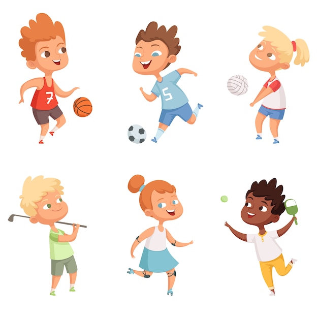 Dzieci Na świeżym Powietrzu W Akcji Sportowej