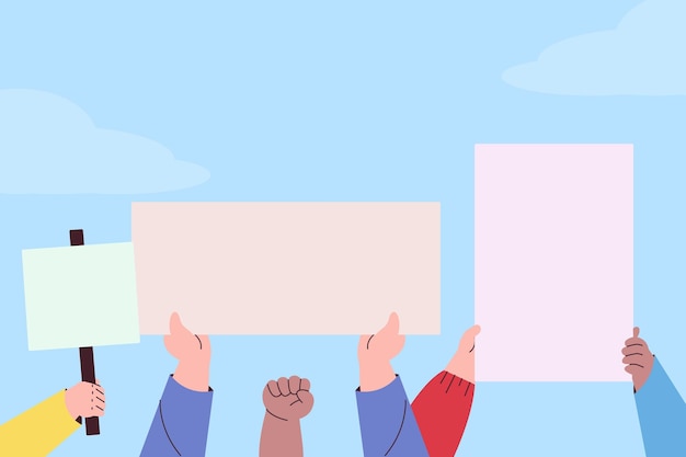 Dzieciak z ręką z ilustracją ręcznie narysowaną