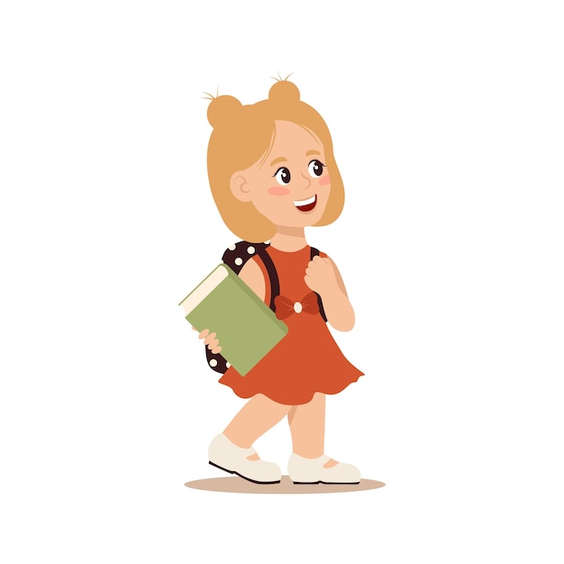Plik wektorowy dziecko chodzenie do szkoły z powrotem do szkoły wektor ilustracja eps