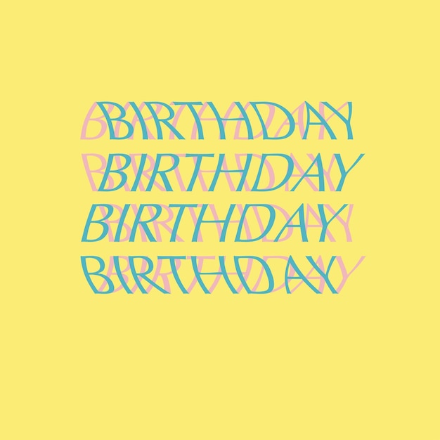 Dziękuję Karty Happy Birthday Textgreeting Card Ilustracja Wektorowa Ciągłego Rysowania Linii