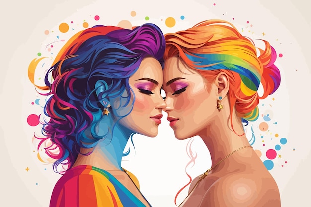 Plik wektorowy dzień dumy lesbijka gej biseksualna transseksualna ilustracja