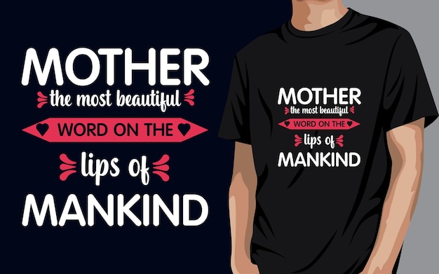 Plik wektorowy dzień matki napis modny projekt tshirt typografii