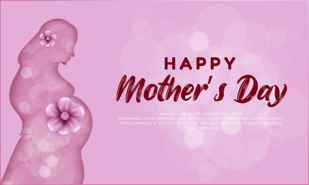 Dzień Matki Z Kwiatem Różowym.