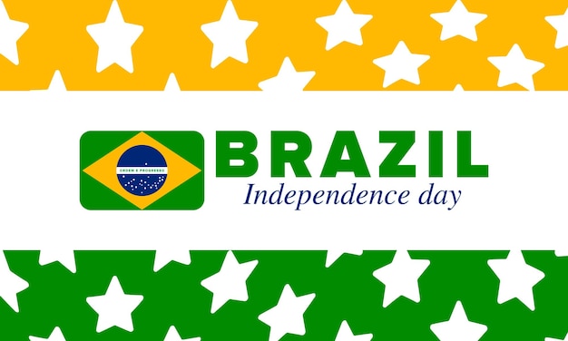 Plik wektorowy dzień niepodległości brazylii święto narodowe dzień wolności 7 września brazylia flaga wektor plakat