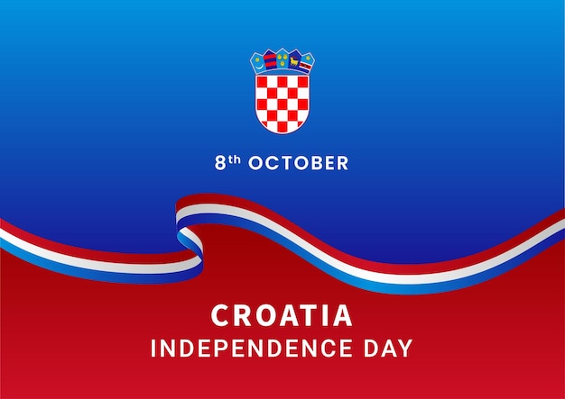 Dzień Niepodległości Chorwacji 8 Października Tło Wektor Ilustracja