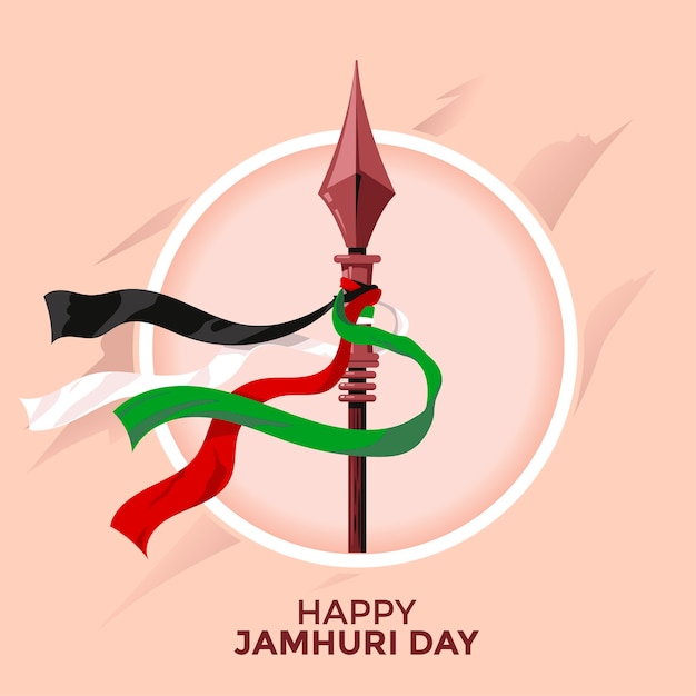Dzień Niepodległości Kenii Lub Koncepcja Happy Jamhuri Day