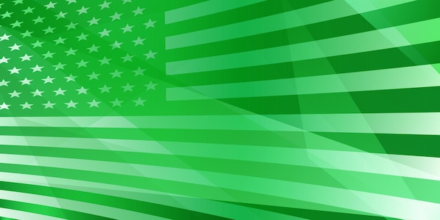Dzień Niepodległości Usa Streszczenie Tło Z Elementami Amerykańskiej Flagi W Zielonych Kolorach