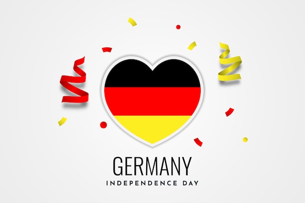 Dzień Niepodległości W Niemczech Obchody Ilustracja Szablonu Projektu