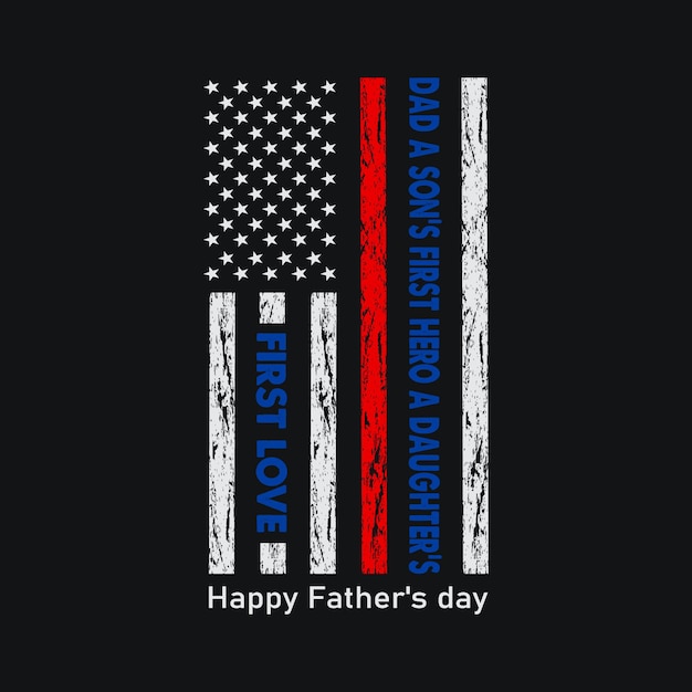 Dzień Ojca Flaga Flaga Usa I Projekt Koszulki