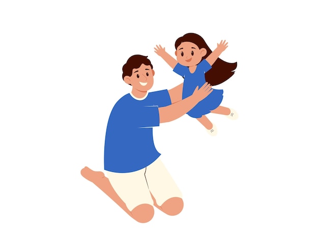 Dzień ojca z ilustracją córki