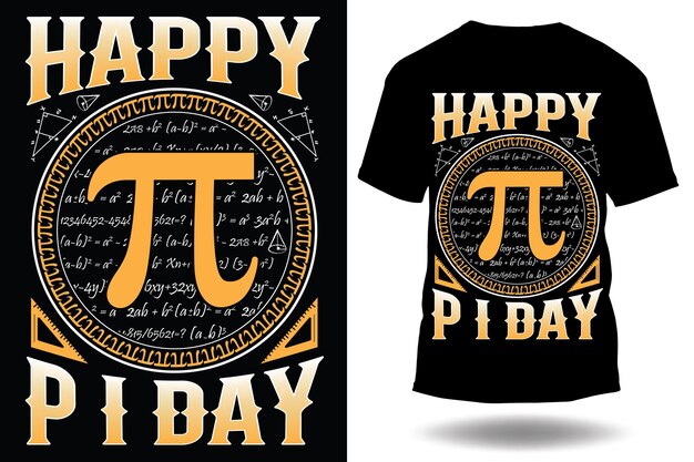 Dzień wektorowy pi specjalna typografia projekt koszulki projekt szablonu z pi matematyką itp.