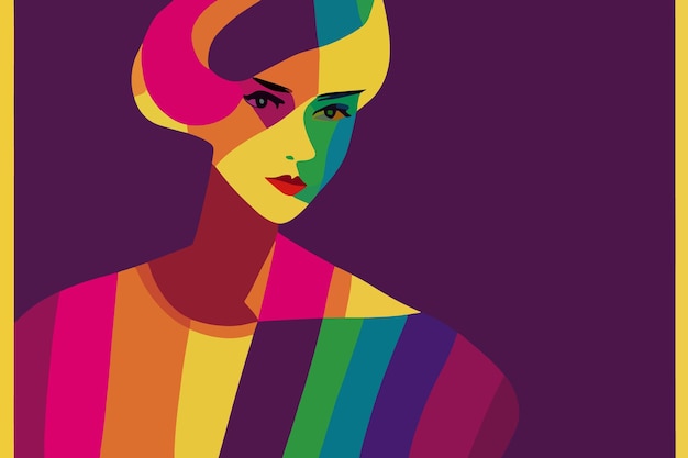 Dziewczyna Tolerancyjna Dla Ilustracji Społeczności Lgbt Duma Lgbtq