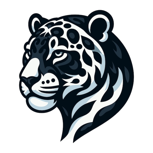 Dzikie Jaguar Leopard Głowa Twarz Wektor Ilustracja Zoologia Ilustracja Drapieżnik Zwierzęcy