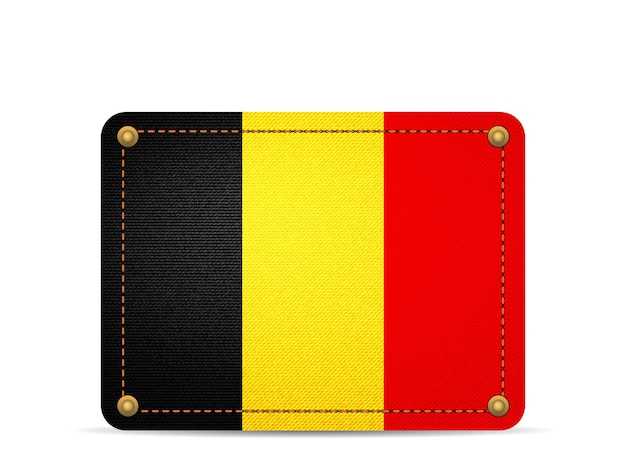 Plik wektorowy dżinsowa flaga belgii