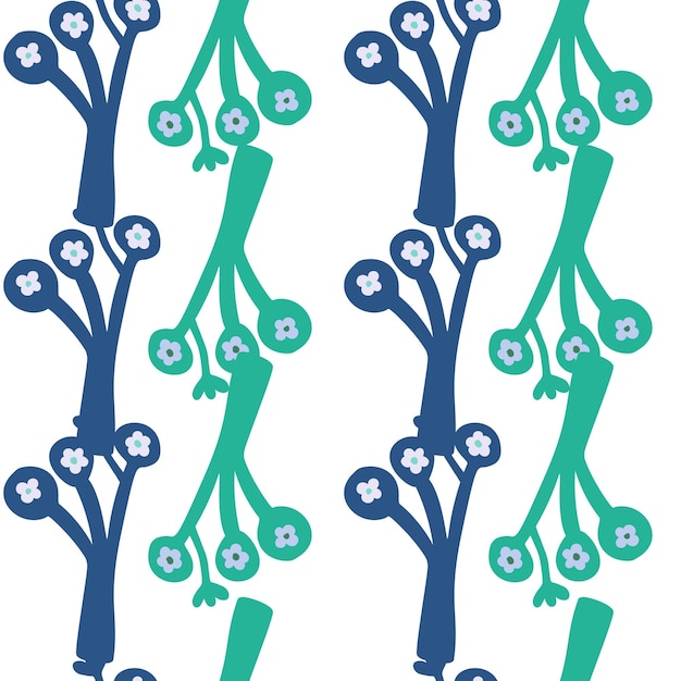 Dziwne kształty kwiatowe bezszwowe wzór Współczesny botaniczny kwiatowy ornament