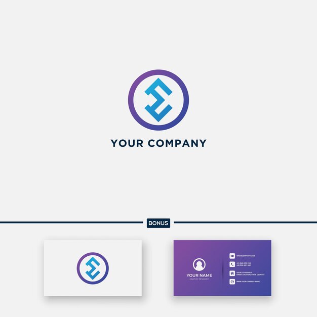 E list logo projekt monogram E prosty