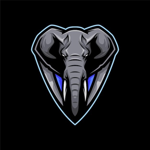 Plik wektorowy e-sportowe logo maskotki słonia