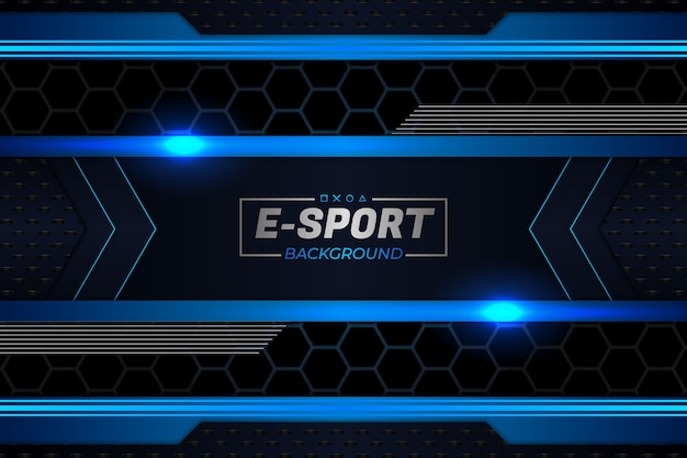 E Sports Background Dark And Blue Style