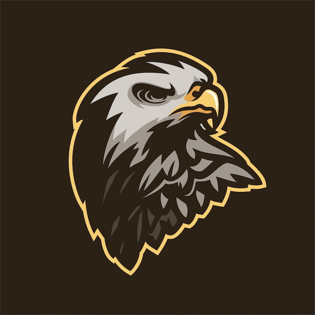 Eagle Falcon Esport Gaming Maskotka Logo Szablon