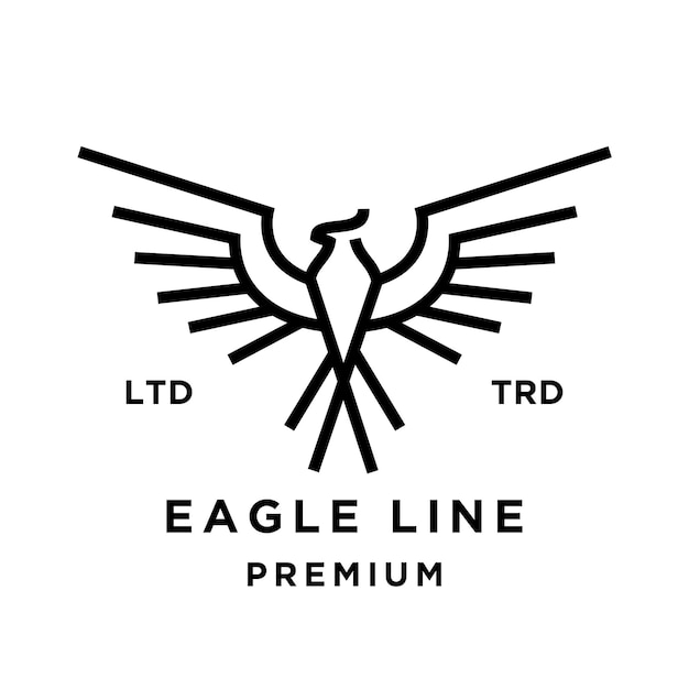 Eagle Line Streszczenie Logo Ikona Ilustracja Projektu