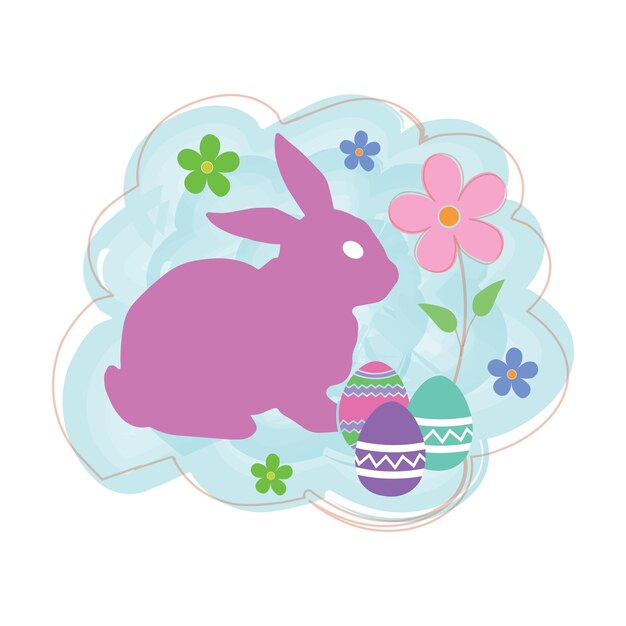 Easter Bunny Clipart Projekt Koszulki Premium Wektor