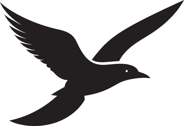 Plik wektorowy ebon majesty vector seagull heraldry aerial soarer black seagull logo emblem