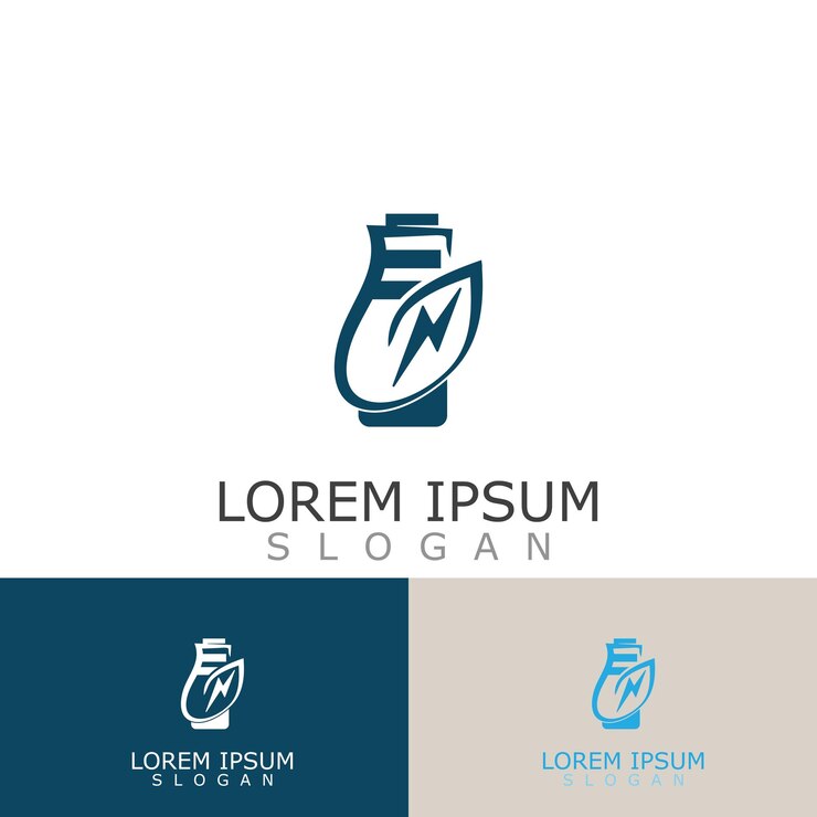 Wektor eco bateria i liść logo szablon projektu ilustracji wektorowych