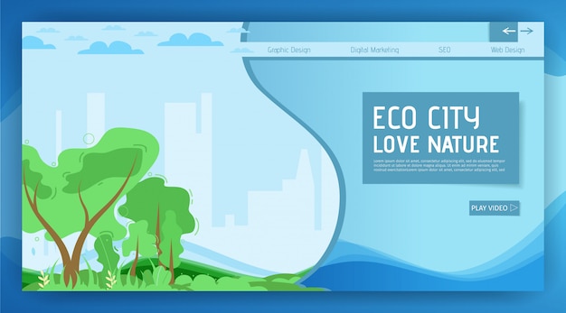 Eco City Landing Page Motywowanie Do Miłości Natury