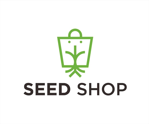 Eco Shop Logo Design Ilustracja Wektorowa