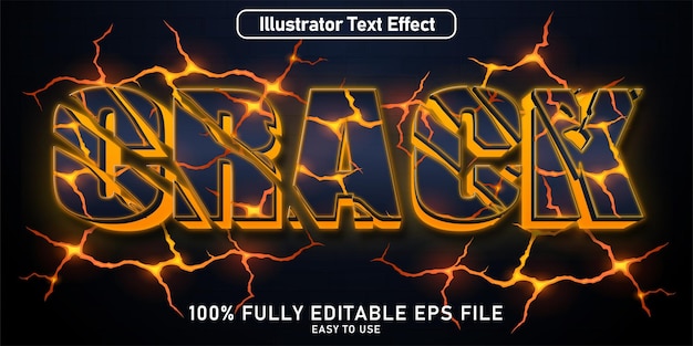 EDIT TABLE TEXT Efekt CRACK