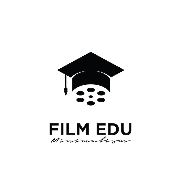 Edukacja Filmowa Film Produkcja Filmowa Logo Projekt Wektor Ikona Ilustracja