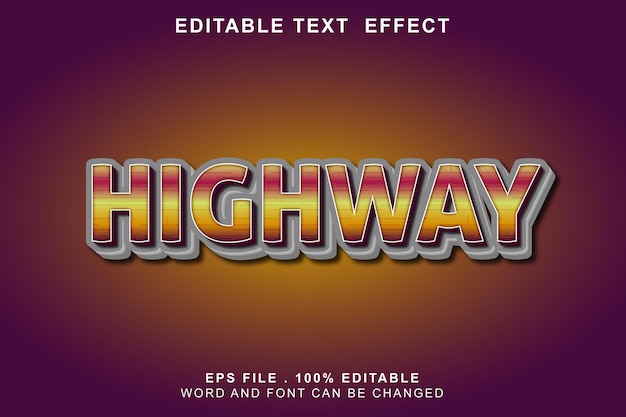 Edytowalna Autostrada Z Efektem Tekstowym