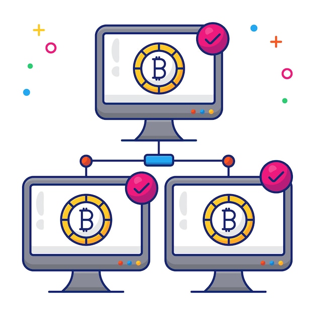 Edytowalna Ikona Online Bitcoina